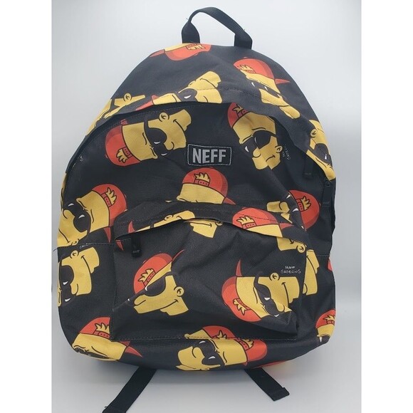 NEFF The Simpsons Bart Steeze Backpack Black Nylon Bookbag Rucksack 2015 - Picture 1 of 10